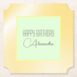 Porta-copo De Papel Lemon Lime "Feliz Aniversário" Apoio de Papel