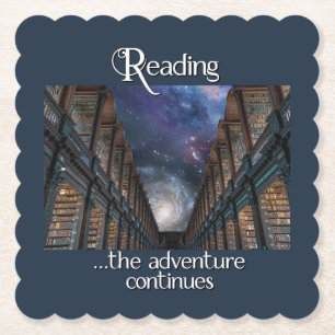 Porta-copo De Papel Lendo, a aventura continua