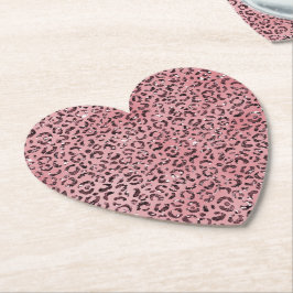 Porta-copo De Papel Leopardo rosa - Imprimir brilho