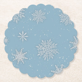 Porta-copo De Papel Let it Snow Blue