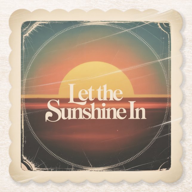 Porta-copo De Papel Let The Sunshine In (Frente)