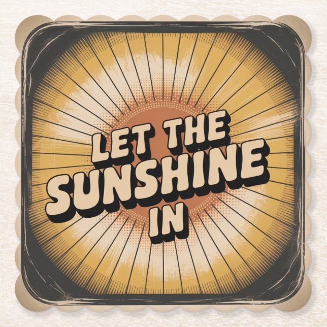 Porta-copo De Papel Let The Sunshine In (Frente)
