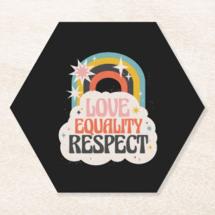 Porta-copo De Papel Lgbtq ama igualdade de amor LGBT e respeito orgulh