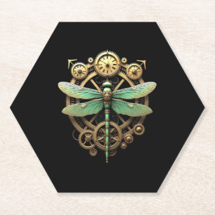 Porta-copo De Papel Libélula Steampunk Arte Vitoriana Vapor Mecânico