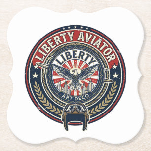 Porta-copo De Papel Liberty Aviator Patriótico Patriótico Aviação Vint