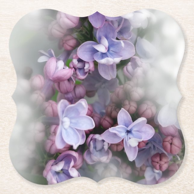 Porta-copo De Papel Lilac florescendo (Frente)