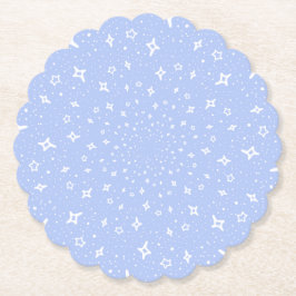 Porta-copo De Papel Lilac White stars cosmos universo astronomia roxa