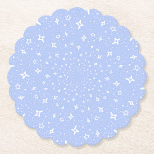 Porta-copo De Papel Lilac White stars cosmos universo astronomia roxa