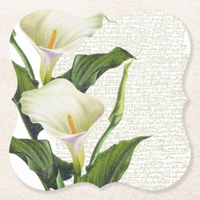 Porta-copo De Papel Linda Calla Lily (Frente)