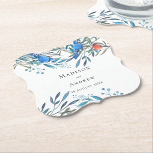 Porta-copo De Papel Lindas Aves Aquáticas e Casamento Foliar