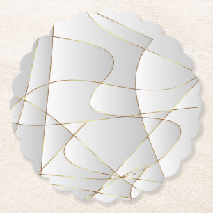 Porta-copo De Papel Lindas linhas de ouro