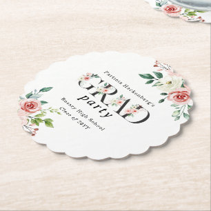 Porta-copo De Papel Lindo Festa Custom GRAD Floral Rosa