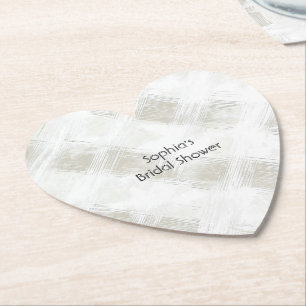 Porta-copo De Papel Listras Brancas Chic Creme