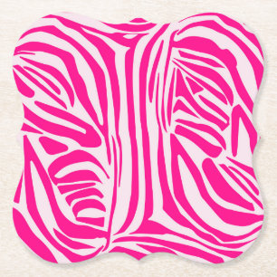Porta-copo De Papel Listras de zebra rosa