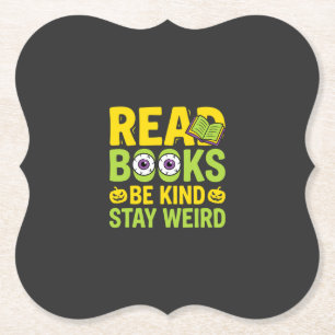 Porta-copo De Papel Livros de Leitura de Halloween Seja Gentil Fique E