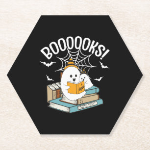 Porta-copo De Papel Livros Ghost Leem Livros Halloween Engraçado Leitu