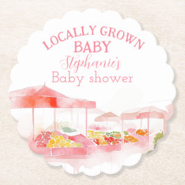 Porta-copo De Papel Locally Grown Baby Girl Shower Farmers Market