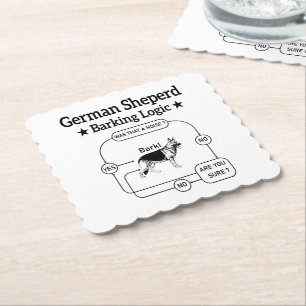 Porta-copo De Papel Lógica da Barreira do german shepherd Cachorro Eng