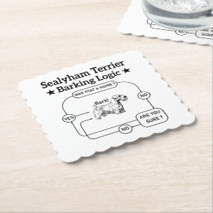 Porta-copo De Papel Lógica de Latido de Sealyham Terrier Engraçado Cão