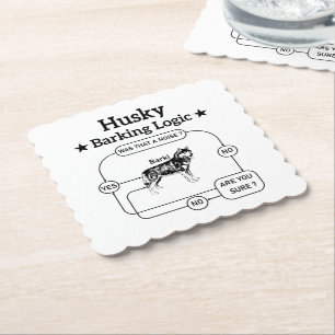 Porta-copo De Papel Lógica do Barco do rouco Engraçado Cachorro Siberi