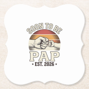 Porta-copo De Papel Logo de Soco de Bebê Vintage para Futuro Papai 202