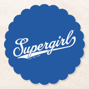 Porta-copo De Papel Logotipo de nome completo da Supergirl Baseball