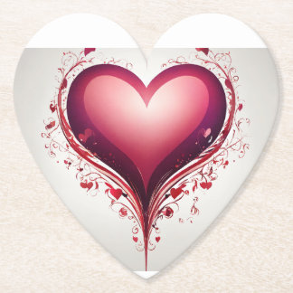 Porta-copo De Papel Logotipo do coração - Símbolo do Eterno do Amor e 