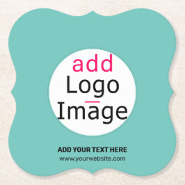 Porta-copo De Papel Logotipo personalizado da moda verde-menta fresca