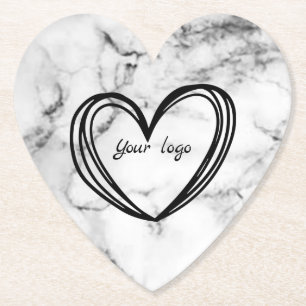 Porta-copo De Papel Logotipo personalizado simples e elegante aqui era