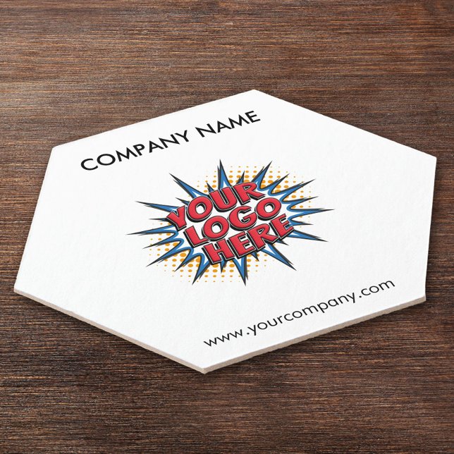 Porta-copo De Papel Logotipo Personalizado, Texto Personalizado, Hexág (Criador carregado)