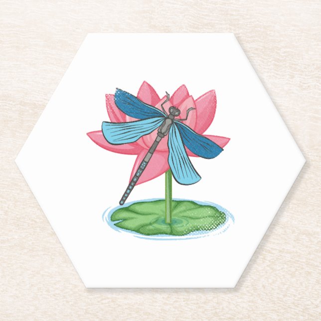 Porta-copo De Papel Lotus Dragonfly (Frente)