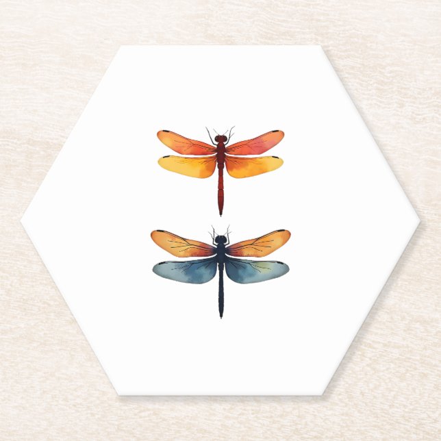 Porta-copo De Papel Love Dragonflies child small simple Minimalist Dra (Frente)