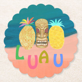 Porta-copo De Papel Luau Tiki de Abacaxi