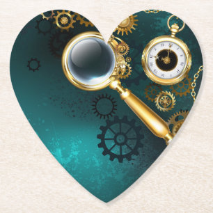 Porta-copo De Papel Lupa no estilo Steampunk