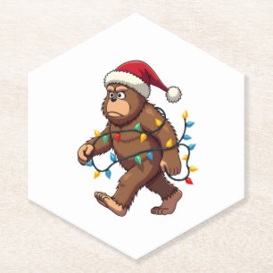 Porta-copo De Papel Luzes De Árvore De Natal Do Papai Noel Bigfoot Xma