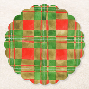 Porta-copo De Papel MAC GREGOR TARTAN Apoios de papel redondos esculpi