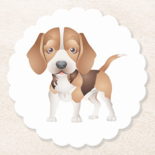 Porta-copo De Papel Mãe Cachorro Beagle Fofinho Amante de Cachorro Pai