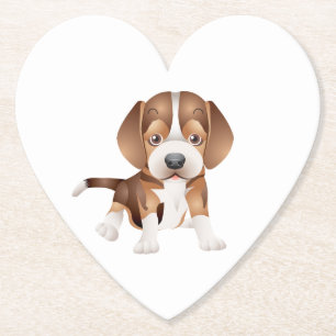 Porta-copo De Papel Mãe Cachorro Beagle Fofinho Amante de Cachorro Pai
