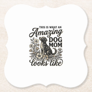 Porta-copo De Papel Mãe de Cachorro Incrível Design Floral Vintage Ama