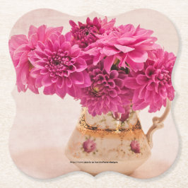Porta-copo De Papel Magenta Dahlias