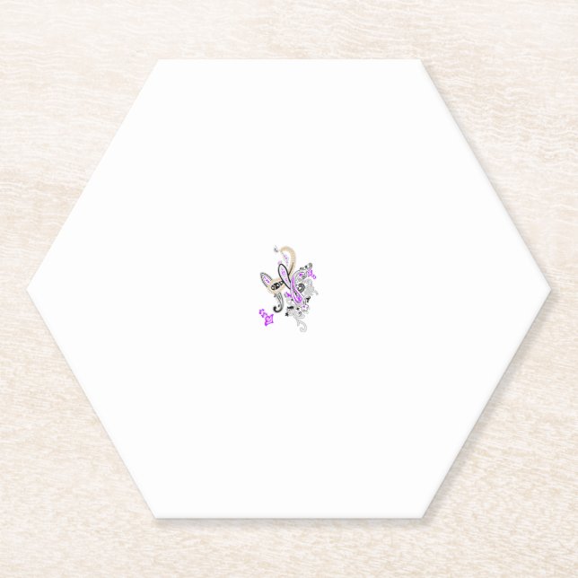 Porta-copo De Papel Magenta púrpura, laranja avermelhada, azul-lacado (Frente)