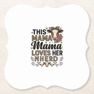 Porta-copo De Papel Mama Ama Seu Rebanho Camisa Vintage Vaca Mãe Desig