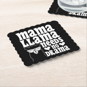 Porta-copo De Papel Mama Llama Não Precisa de Drama Dia das Mães Engra