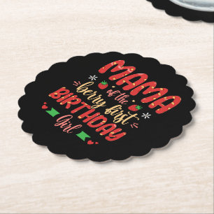 Porta-copo De Papel Mamãe Da Primeira Rapariga De Aniversário, Mãe Eng