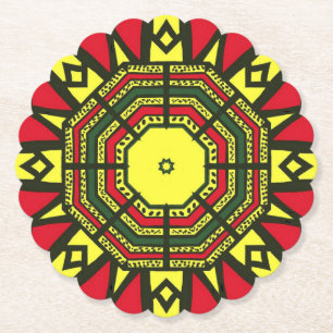 Porta-copo De Papel Mandala Afrocêntrico 