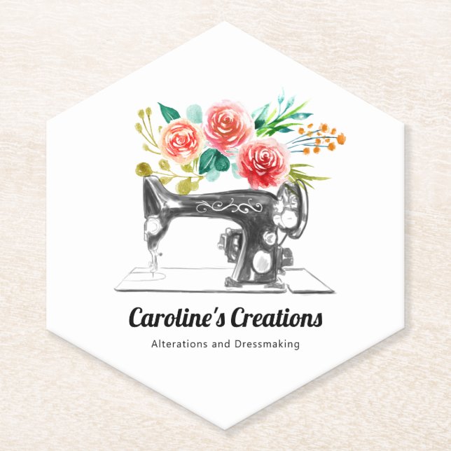 Porta-copo De Papel Máquina de Costura Alcance Preto-Branco De Esforço (Frente)