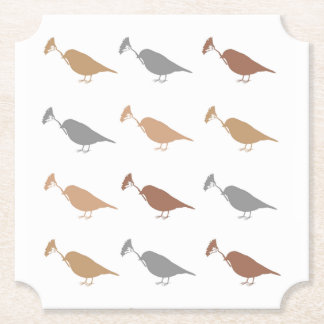 Porta-copo De Papel Marching Daisy Bird Design Brown Paper Porta copos