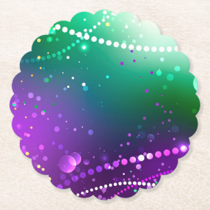 Porta-copo De Papel Mardi Gras Festivo Purple Background
