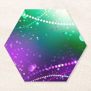 Porta-copo De Papel Mardi Gras Festivo Purple Background