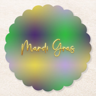 Porta-copo De Papel Mardi Gras Yellow, Purple, Green